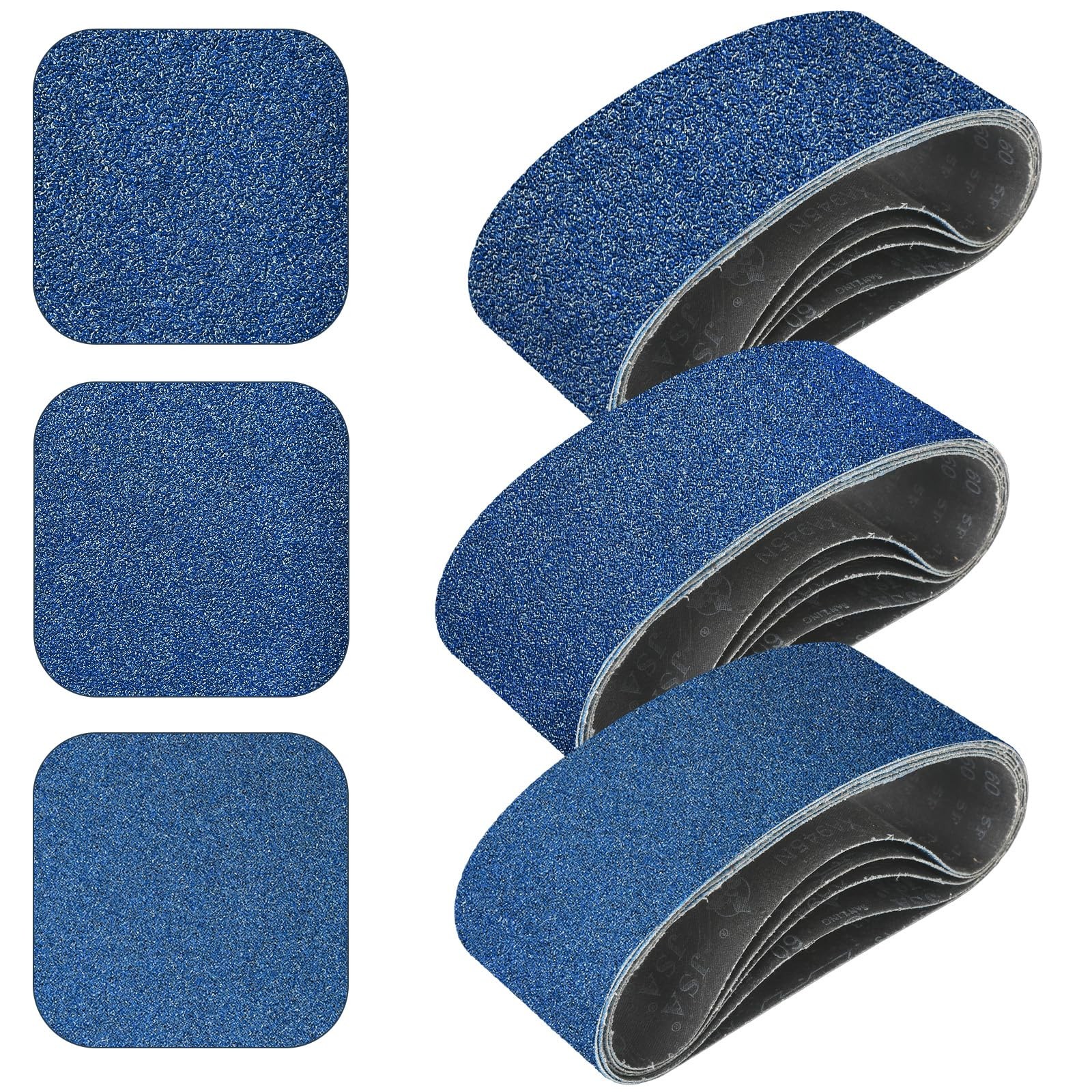 15 Pack 3×21 Inch Zirconia Sanding Belts for Belt Sander Rust Paint Removal