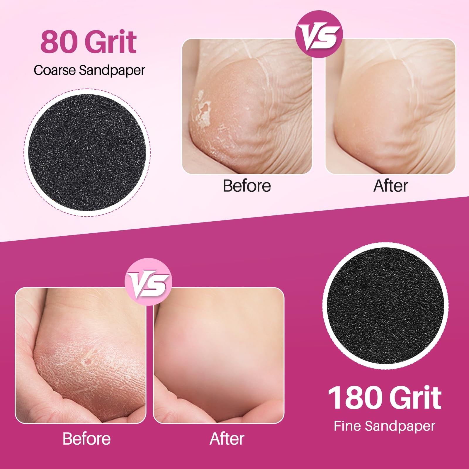 Replaceable Sandpaper for Electric Foot File: 60 Pcs/1 Box Feet 60 Pcs-1
