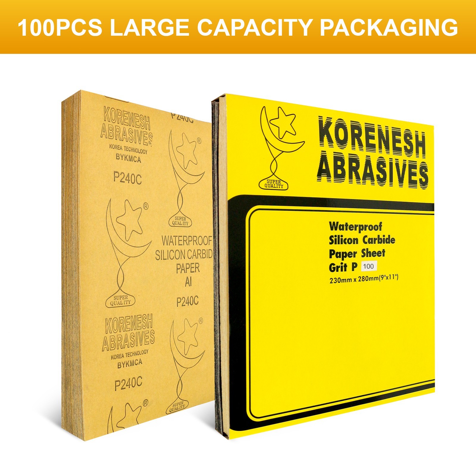 Silicon Carbide Wet Dry Sandpaper Assorted Waterproof Sanding Paper Polishing