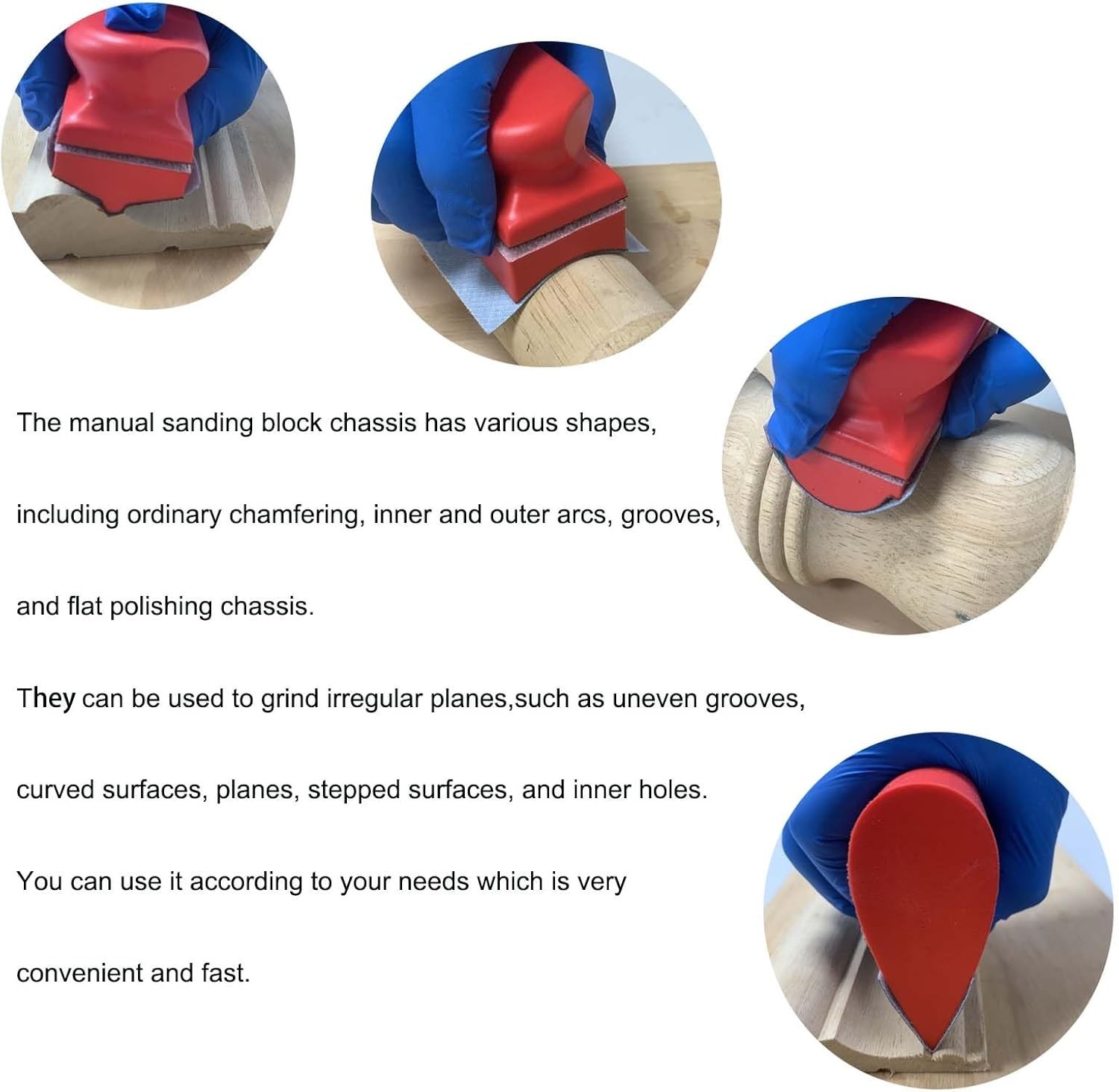 Assorted Sanding Block Kit with Hook and Loop for Wood and Auto Paint Projects