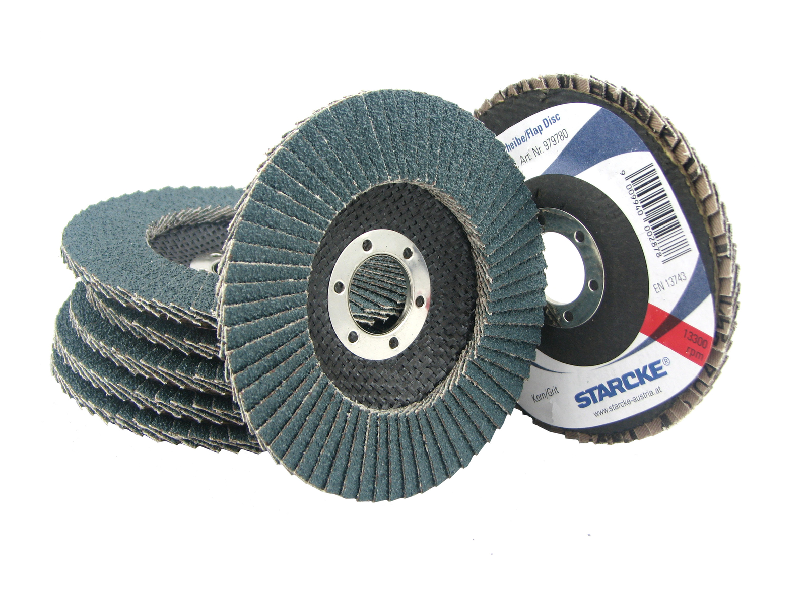 4-1/2 Inch X 7/8 Inch Zirconia Flap Grinding Discs T-27 Flat (120 Grit, 10 Pk)