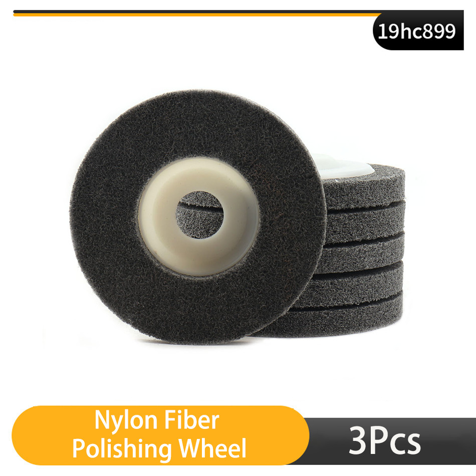 Nylon Fiber Polishing Wheel Non Woven Abrasive Disc For Angle Grinder Metal 3pcs