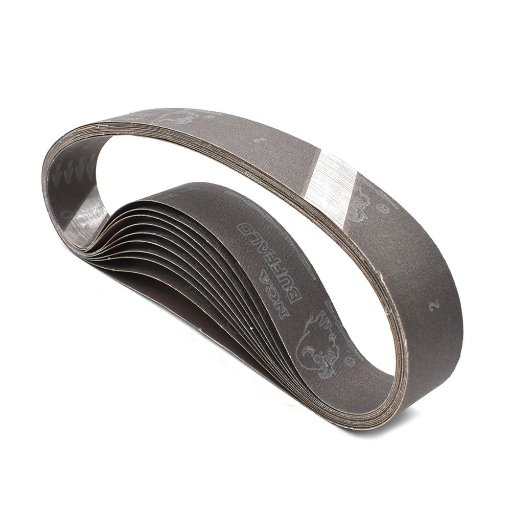 HPG180-10 1-1/2 Inch x 30 Inch Aluminum Oxide Sanding Belt, 180 Grit – 10 Pack