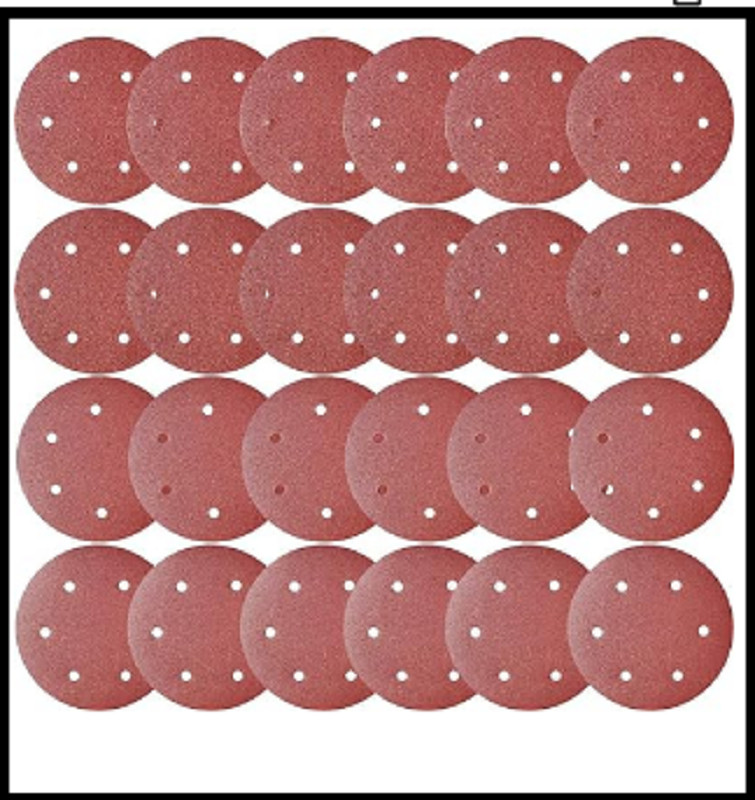 50 Pcs 9-Inch 6-Hole Hook-And-Loop Sanding Discs Sander Paper for Drywall Sander