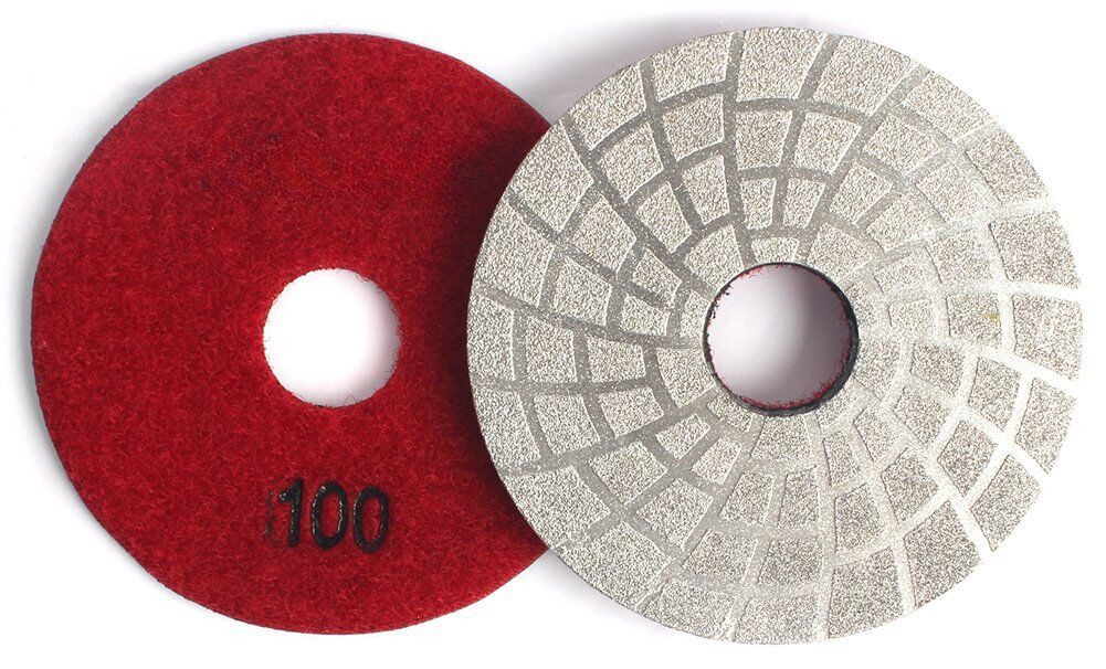 4″ inch Vacuum Brazed Diamond Gringing Pads for Granite Glass Concrete Ceramics
