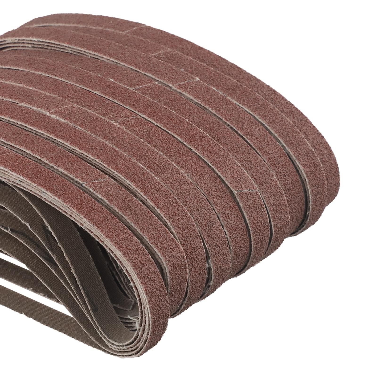 50pcs Set 330mm X 10mm Belt Power Finger File Sander Abrasive Sanding Belts Pack
