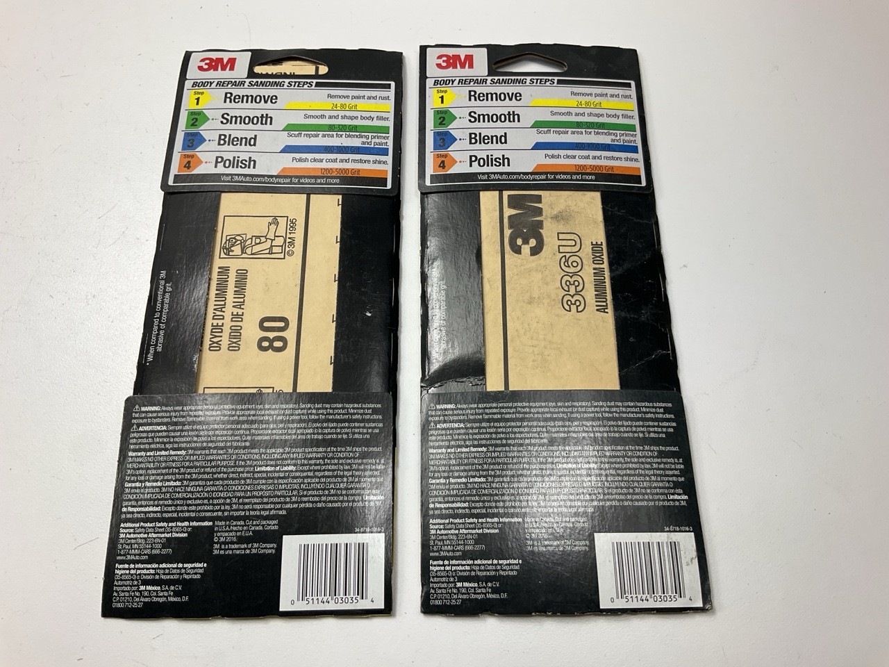 (5) 3M 03035 Sandpaper 3-2/3″ W X 9″ L, 80 Grit, Brown, Dry, 6-sheets / Pack