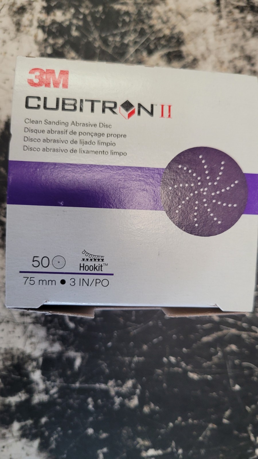 3M™ Cubitron™ II Hookit™ Clean Sanding Abrasive 3″ Disc 800+ Grade, 50/Box 31467
