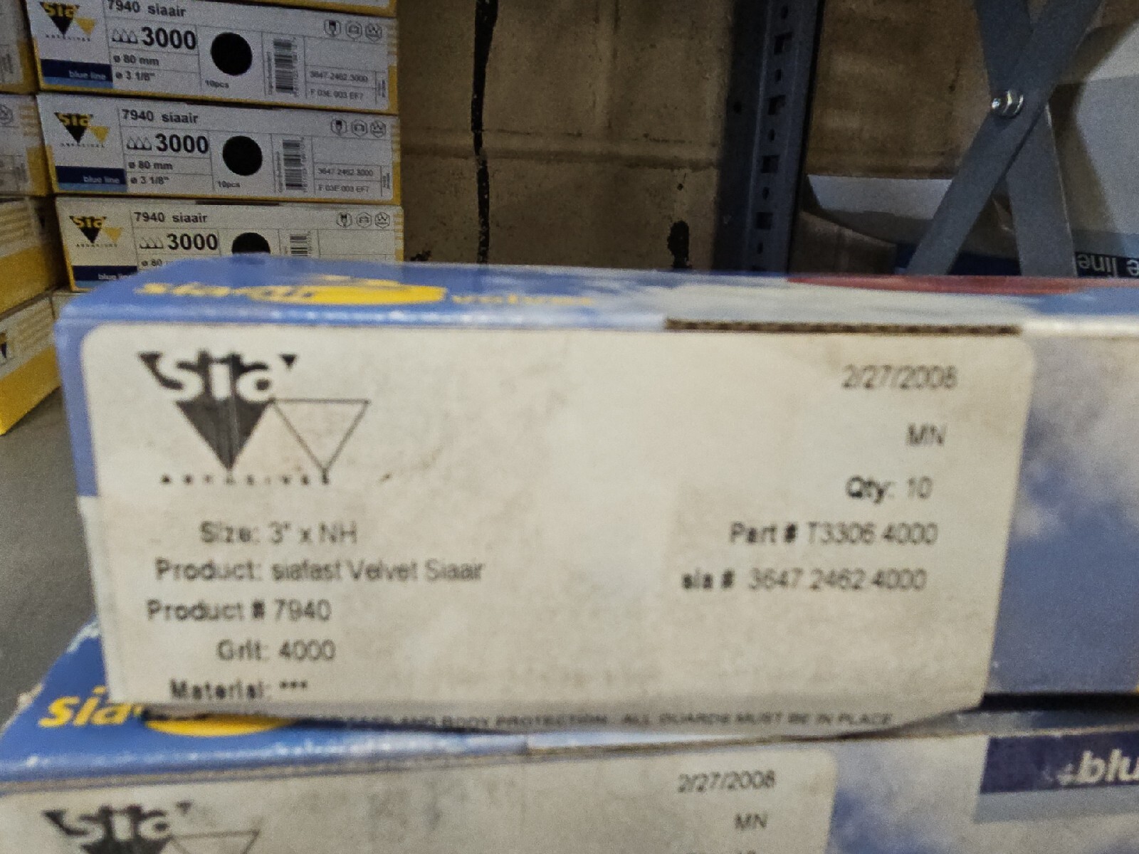 Siaair Velvet 7940 80mm 3 1/8″ Sanding Disc 10pc Box 4000g