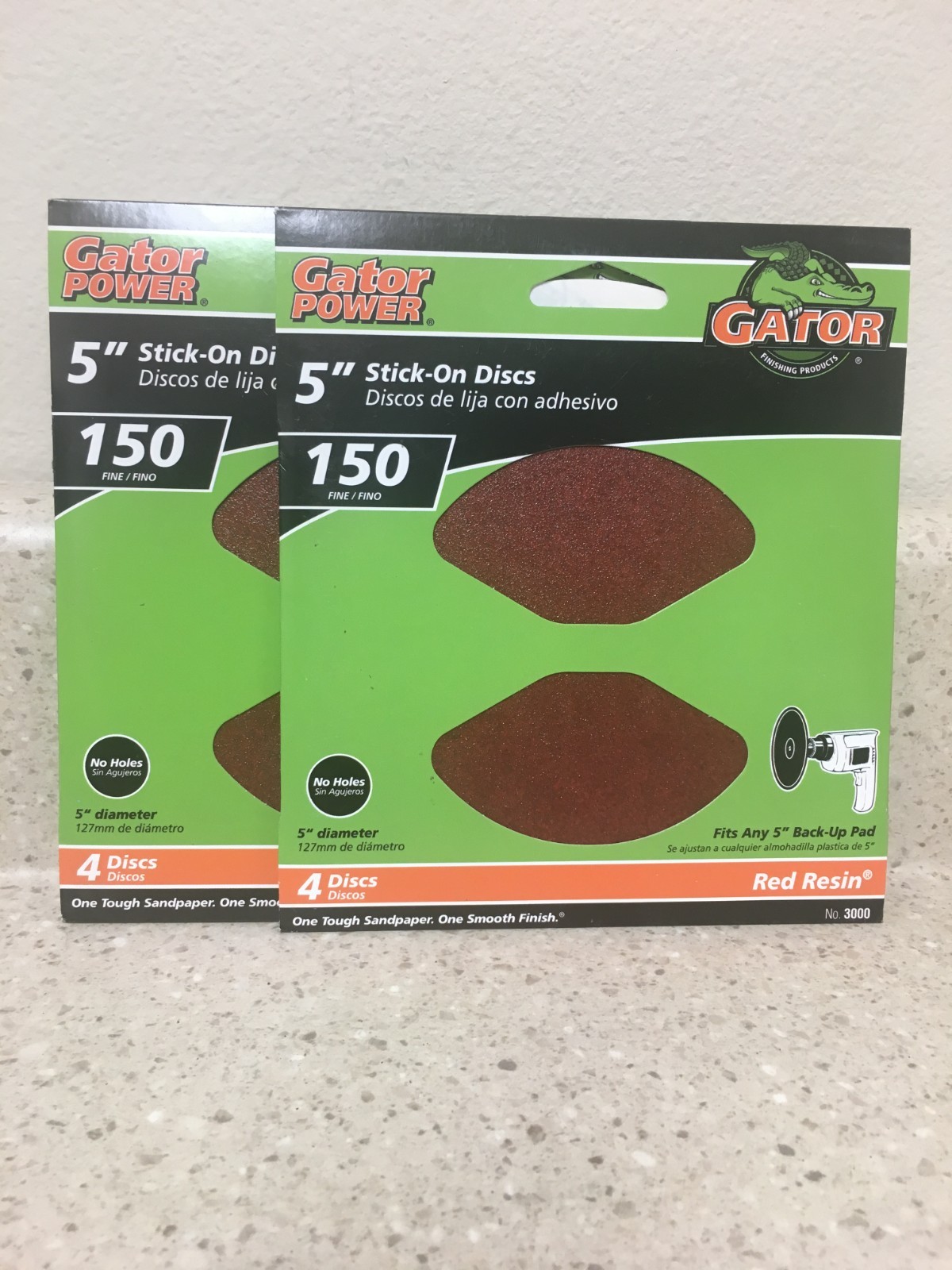Gator 5 in. Aluminum Oxide Adhesive Sanding Disc 150 Grit Fine 8 pk