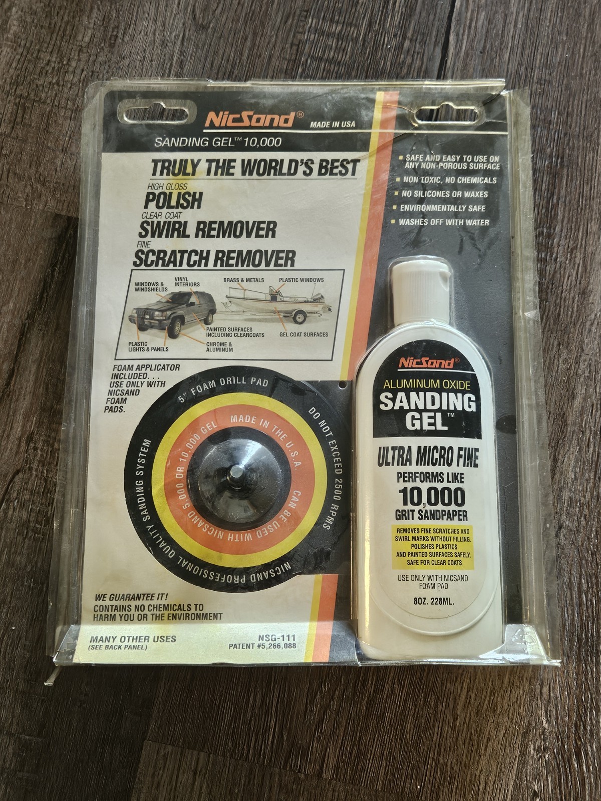 NicSand Sanding Gel Aluminum Oxide Ultra Fine 10000 Grit for Deep Scratches 8 oz