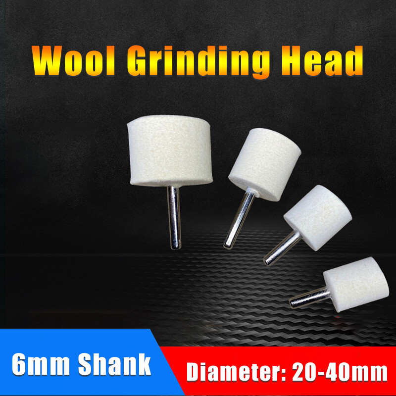 6mm Shank Wool Grinding Head Jade Mirror Polishing Grinders For Rotary Tool