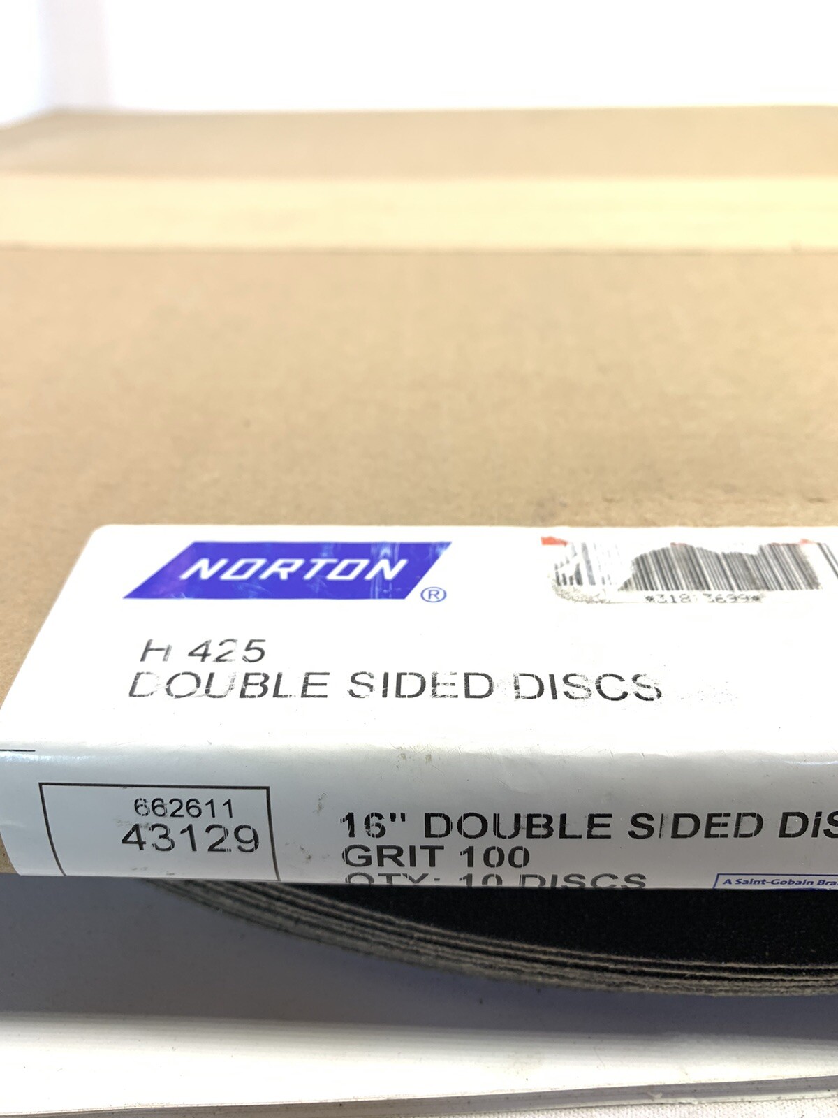 Qty-10 Norton Durite 16 Inch 100 Grit H425 Double Sided Floor Sanding Disc