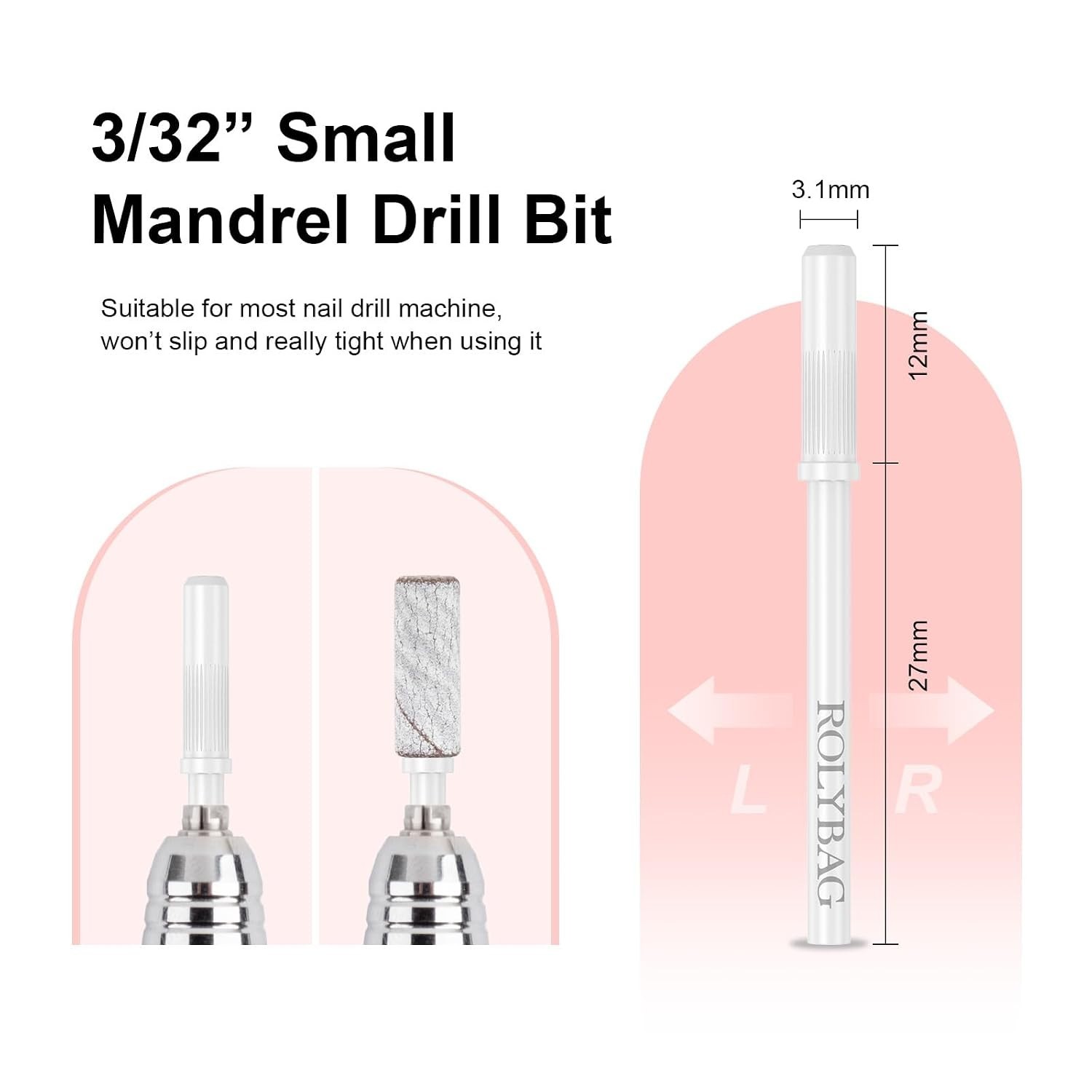 100pcs Small Sanding Bands Nail Drill Bits 240 Extreme Fine Grit Sanding Band…