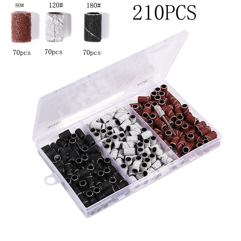 Manicure Sanding Ring Bands Resin Emery 80 120 180 240 Grit for Nail Shaping
