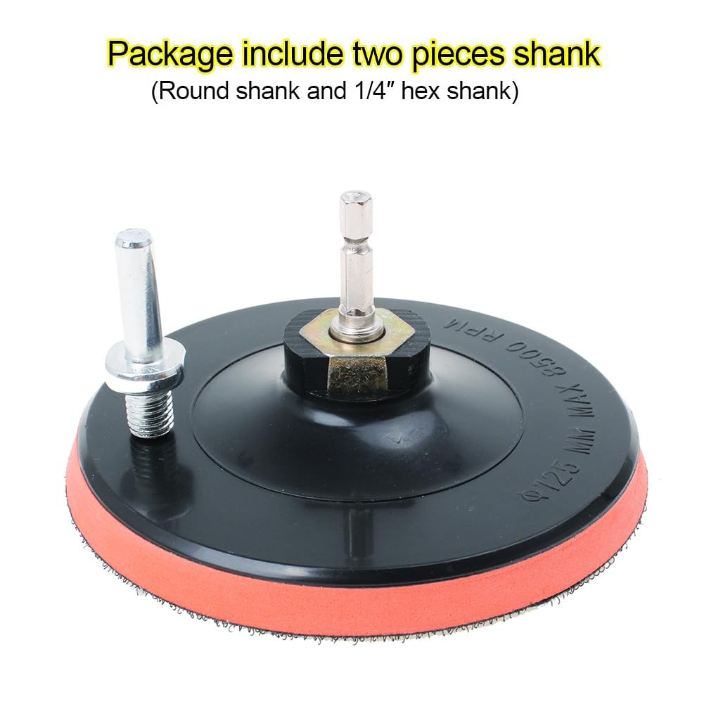 AUTOTOOLHOME Drill Sanding Attachment, 80PCS 5 Inch Discs for 5 inch