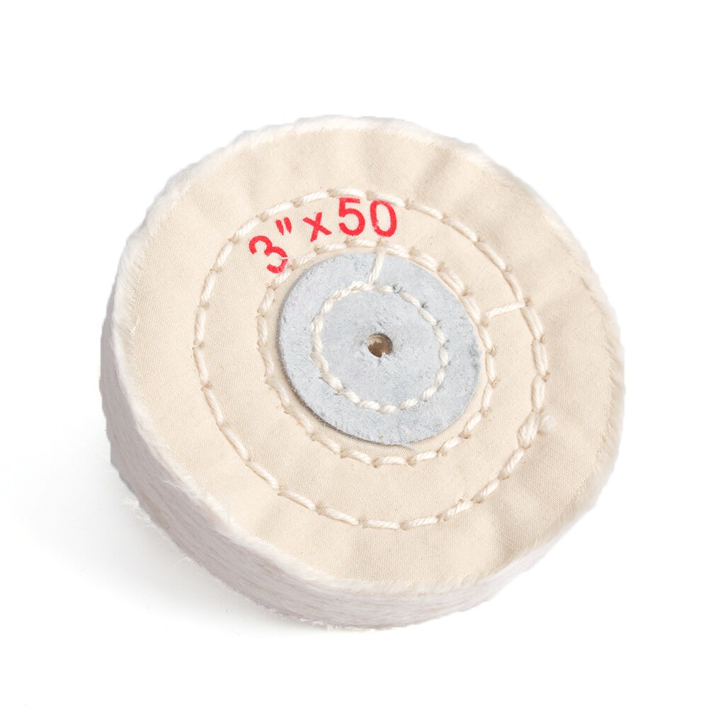 5Pcs 3 Inch Cloth Buffing Wheel 4mm Shank Metal Jewelry Polishing Grinding Wheel