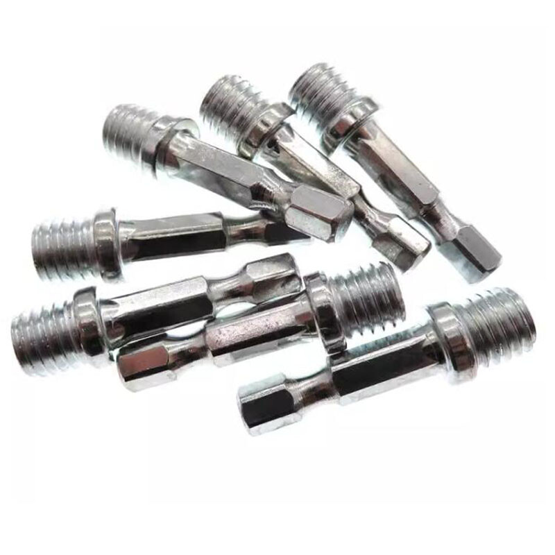 M10 M14 Thread Electric Drill Adapter 1/4″ Hex Shank For Angle Grinder Polishing