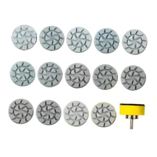 1inch 25mm Mini Diamond Polishing Pad Set, 14PCS Different Grit 50# 2.3mm Shank
