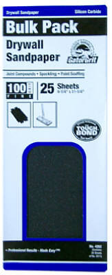 GatorGrit 4262 Drywall Sandpaper, Medium 100-Grit, 4-1/4 x 11-1/4 In., 25-Ct. –