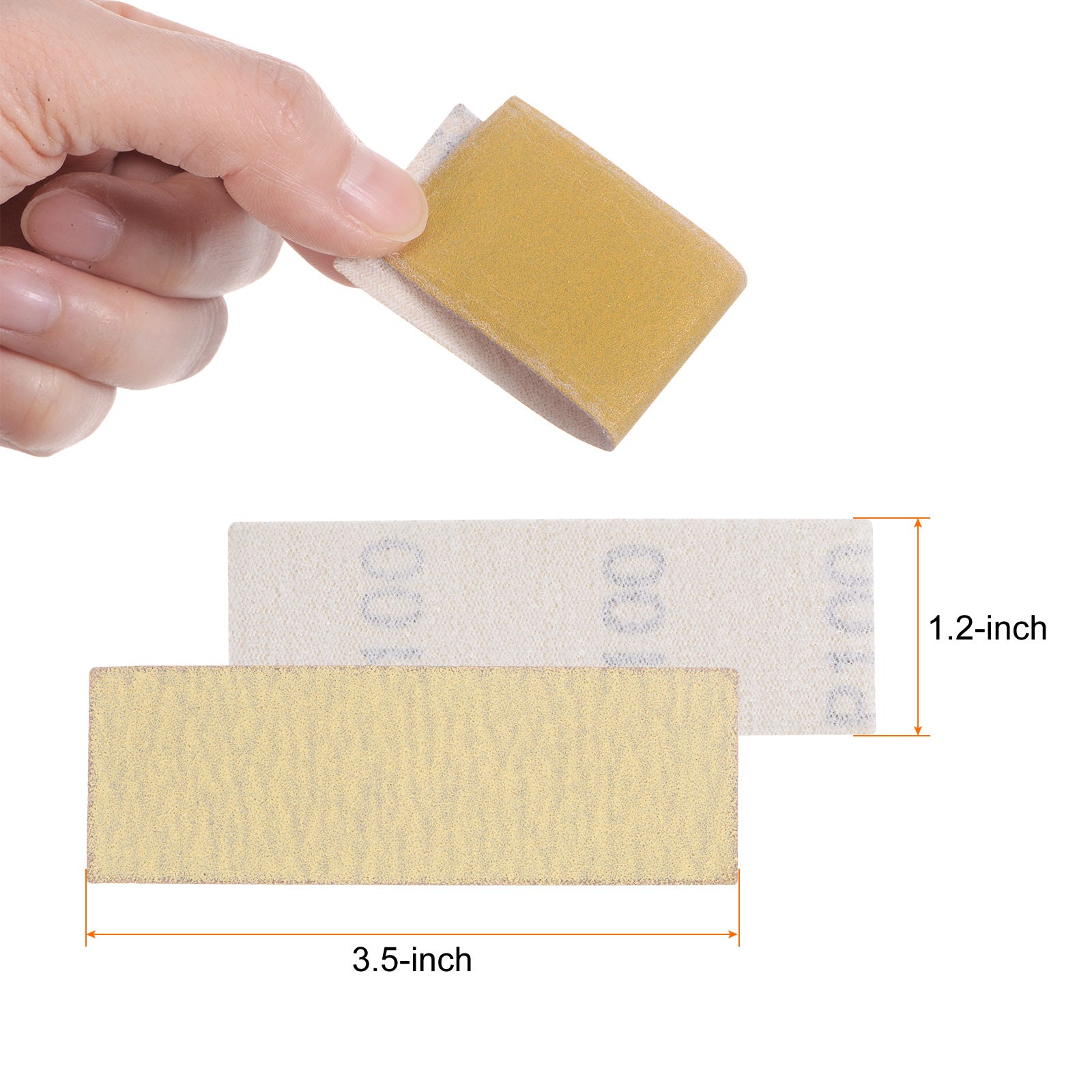 30pcs Micro Detail Sander Paper 100 Grit 3.5 x 1.2 Inch Finger Sander Sandpapers