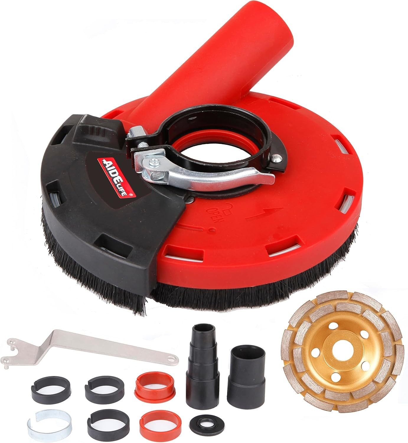 Surface Grinding Dust Shroud & Diamond Grinding Cup Wheel for 115/125mm Grinders