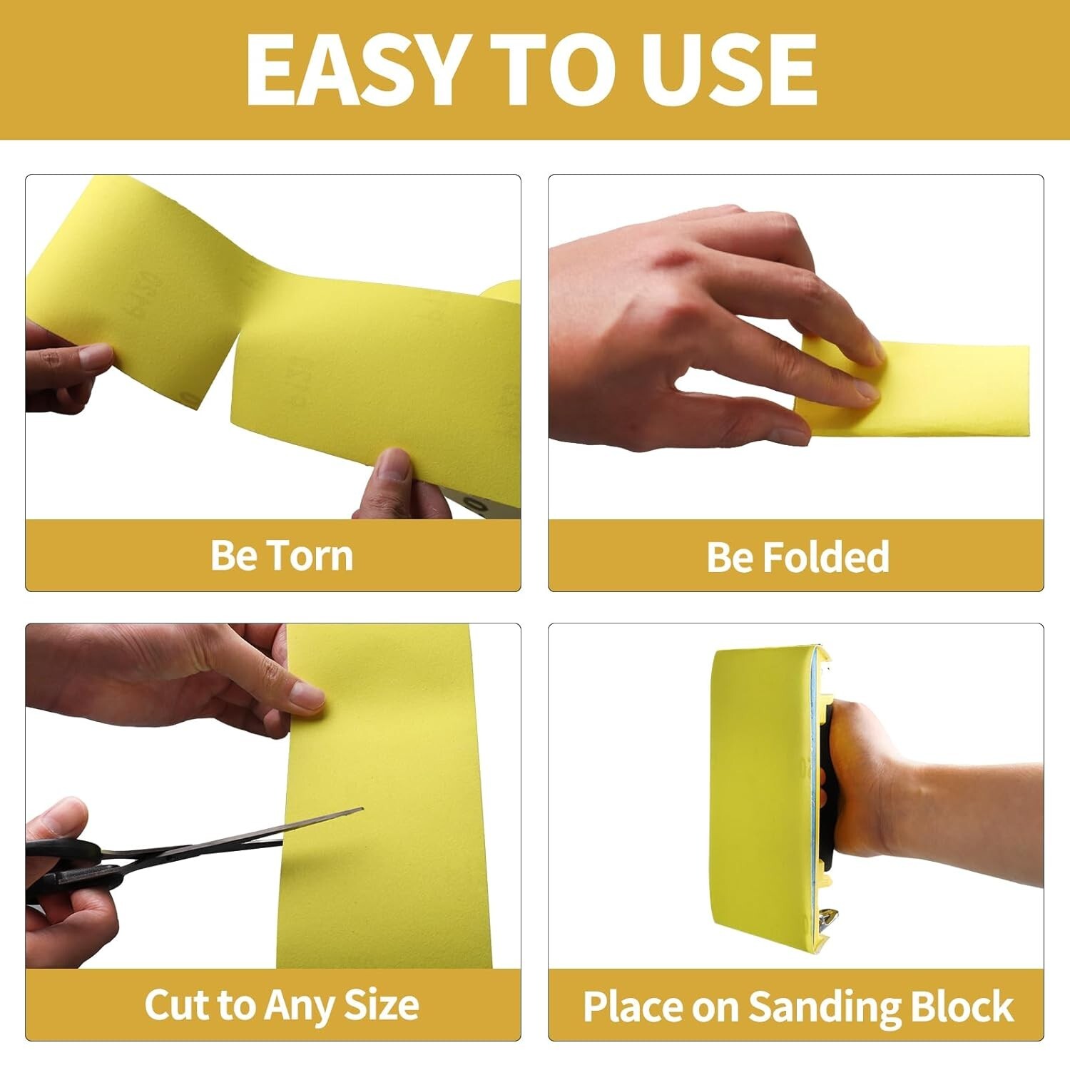 Shineboc Sandpaper Rolls 93mm*10M 80 Grit Quartz Sand Abrasive Sanding Paper