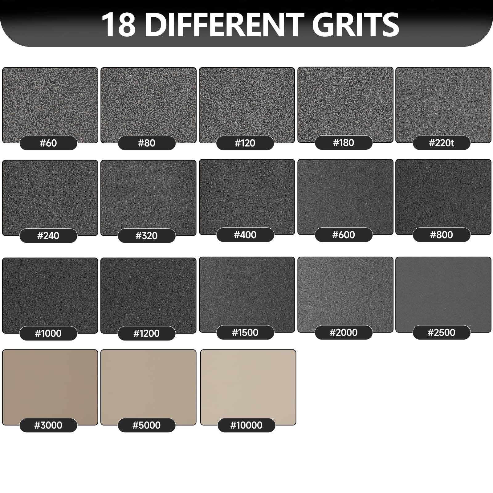 30-Sheet 3000 Grit Wet Dry Sandpaper, 9 x 3-2/3 Inch Sand 9×3.6inch, Black