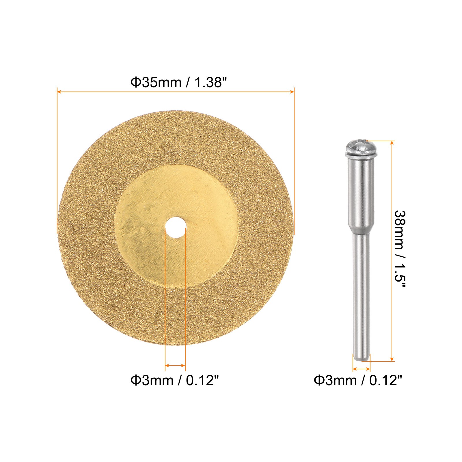 10pcs Diamond Cutting Wheel 35mm Titanium Coating Diamond Cutting Wheels,