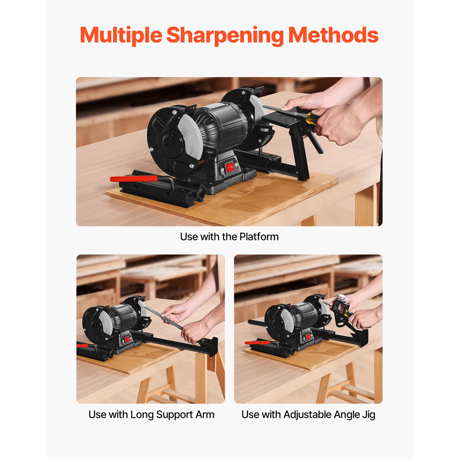 Multi-Grind Sharpening System Vari-Grind Jig for 6″ & 8″ Bench Grinders