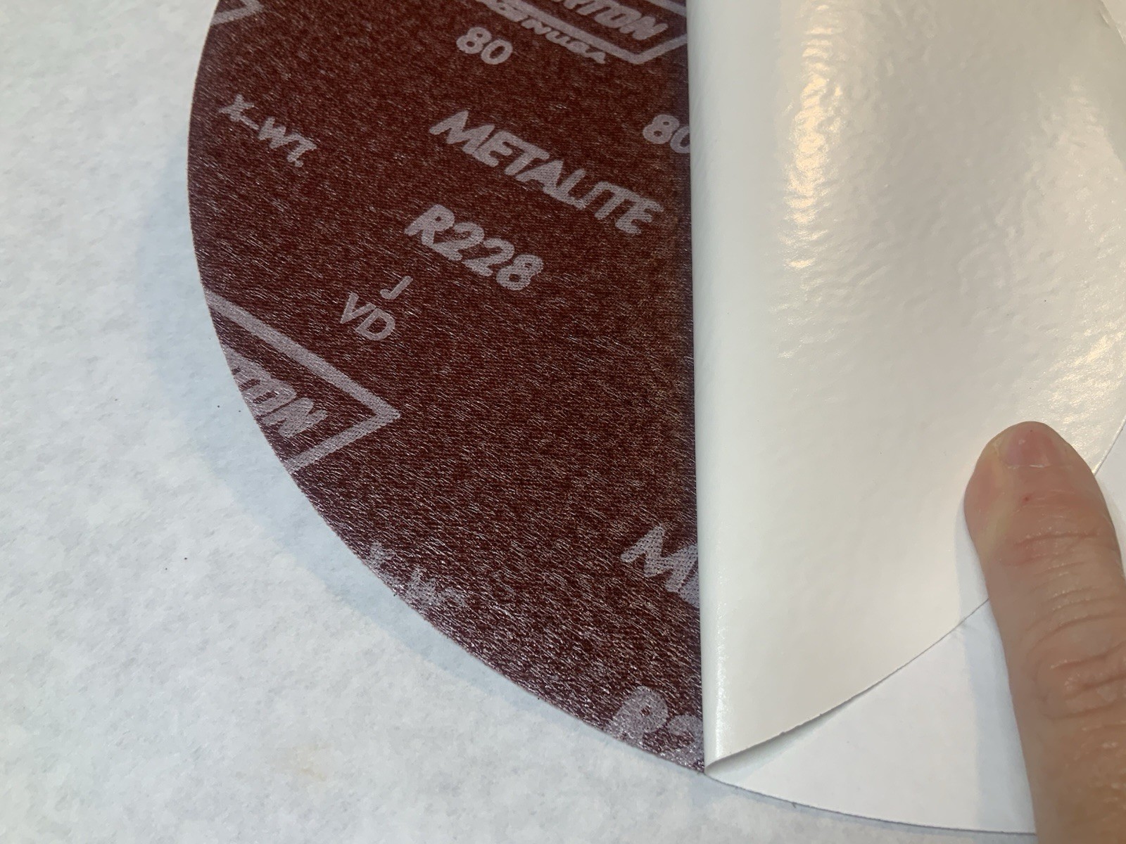 (25) NORTON 80 Grit Premium 12 Inch PSA Sanding Discs Aluminum Oxide USA 25 Pack