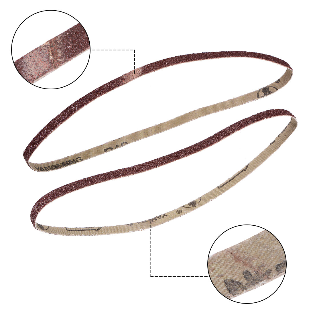 12pcs Sanding Belt 40 Grit Aluminum Oxide 3/8-inch x 21-inch