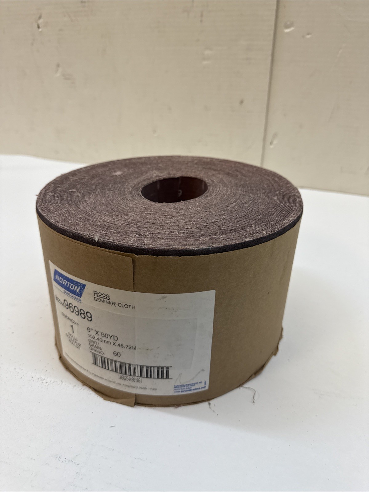 Norton 66254496989 Gemini Cloth 6” X 50 YD 60 Grit