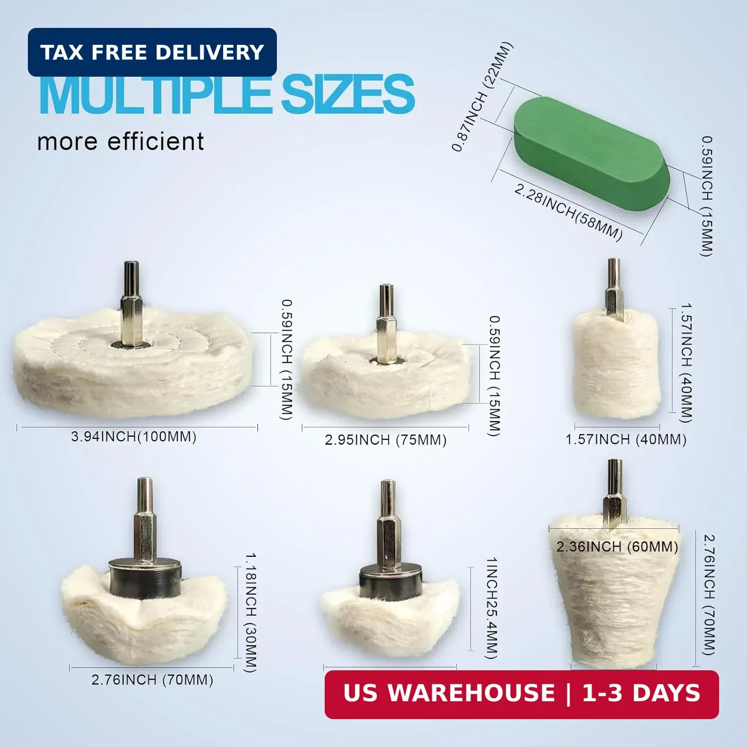 Drill Buffing Wheels Kit with Polishing Compounds for Metal Jewelry Wood
