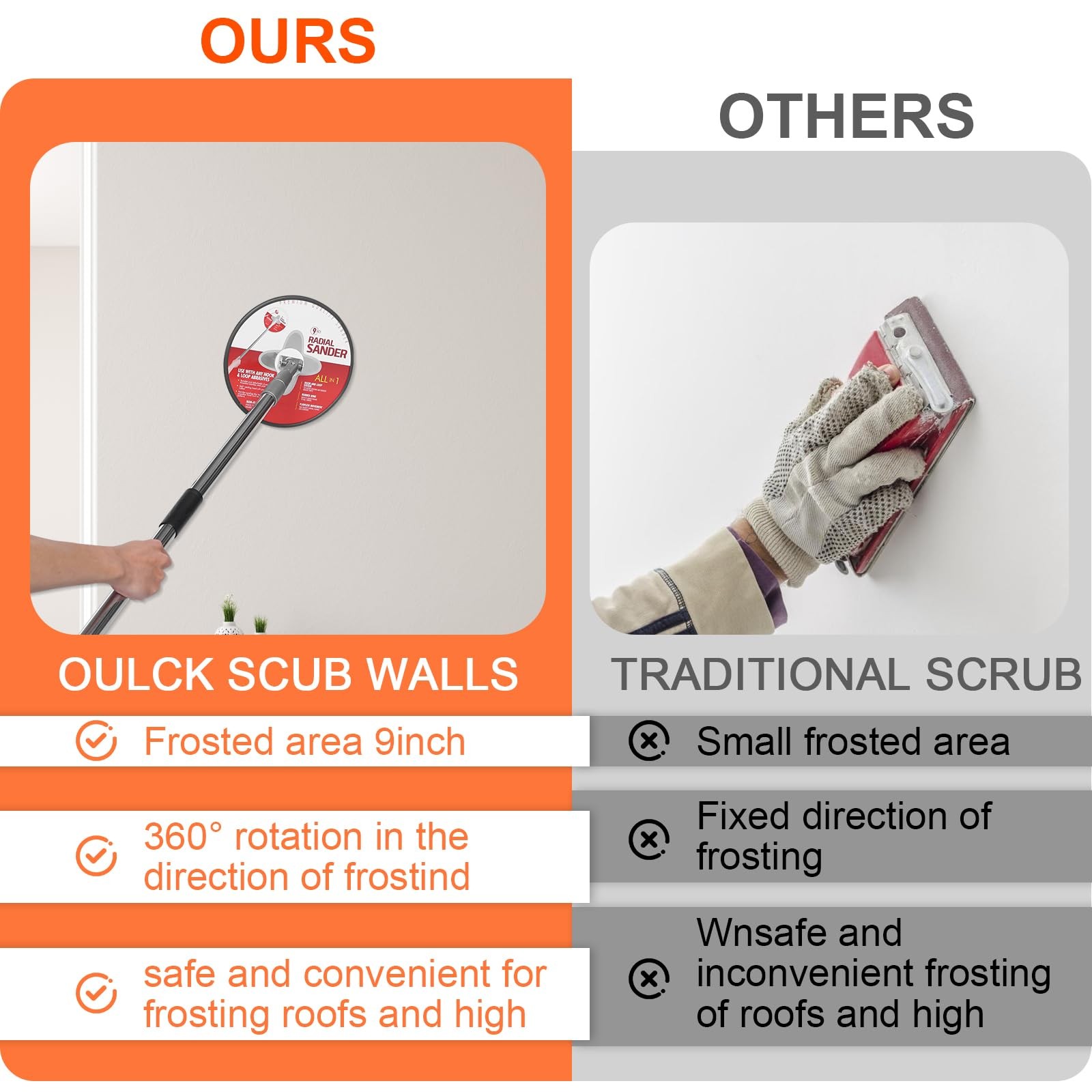 Sander for Drywall, 93Inch Drywall Sanding Pole for Sanding Joint Compound an…