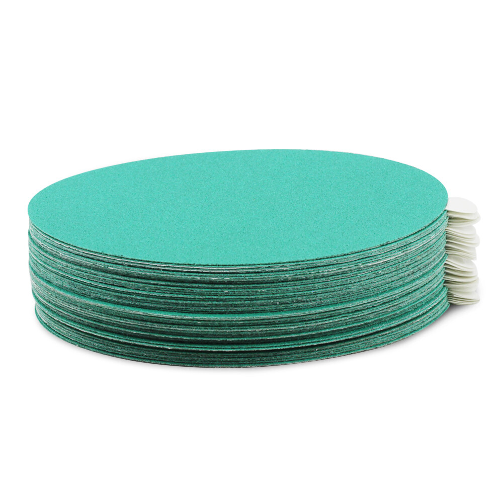 BHA 5″ Green Film Sticky Back PSA Sanding Discs, Wet/Dry DA Sandpaper – 50 Pack