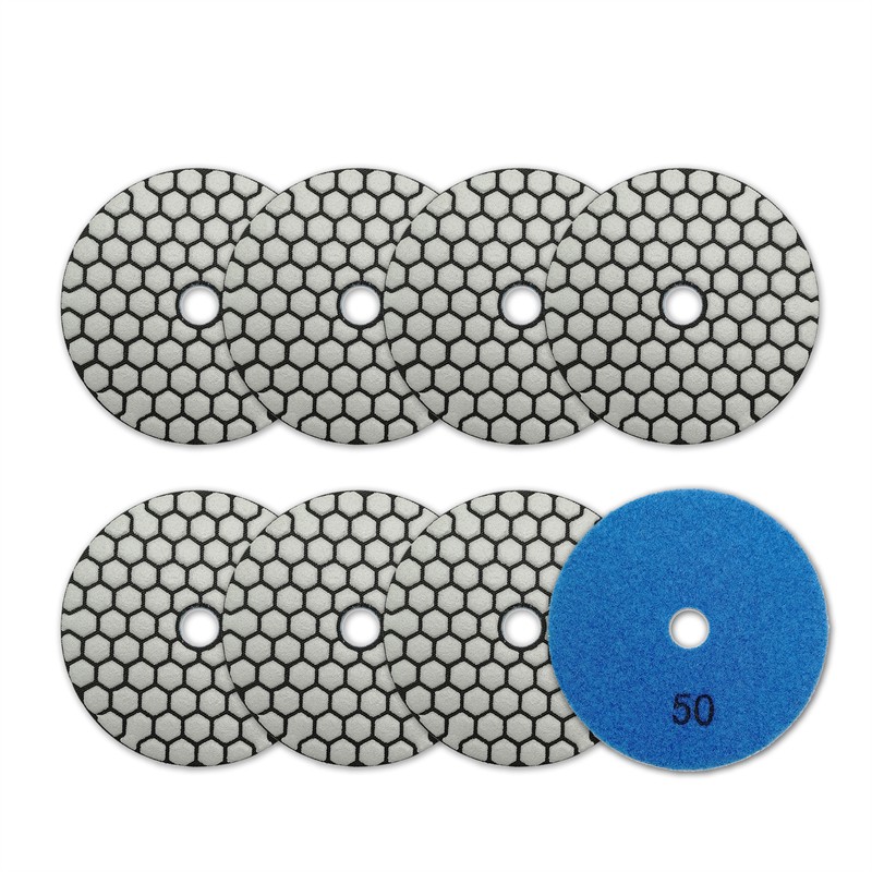 8pcs Diamond Polishing Pads for Porcelian Tile Marble M14 Backer Angel Grinder