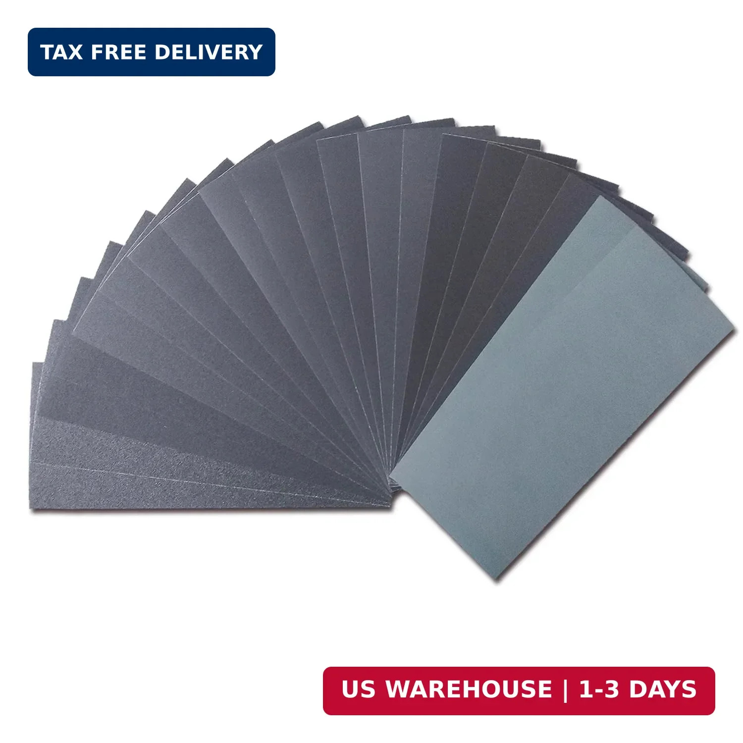 Sandpaper Variety Pack, 20PCS Sand Paper Assorted for Wood Metal Sanding, Wet Dr