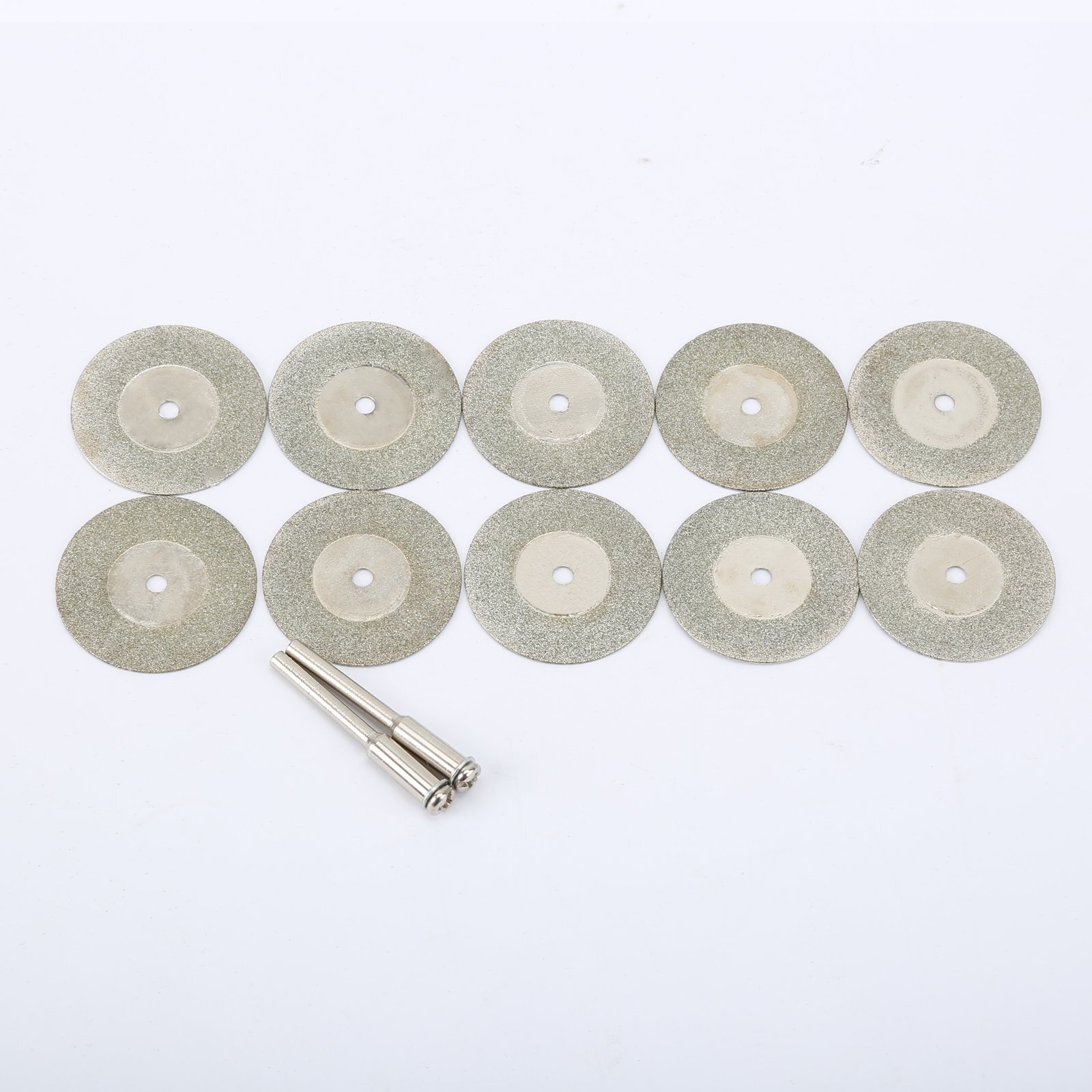 10PCS 30mm Diamond Cutting Discs Wheel + 2PCS Arbor F Grinder Power Rotary Tool