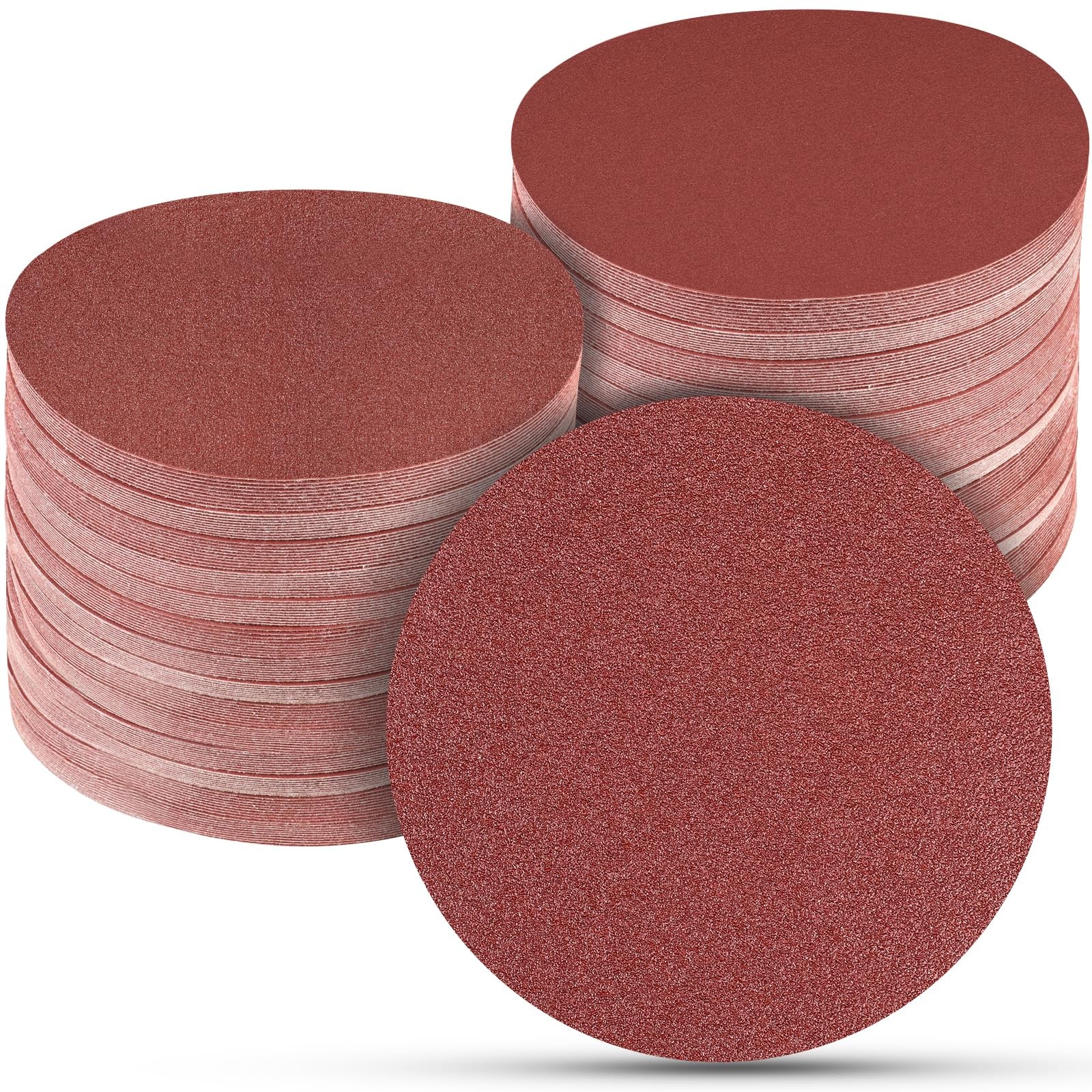 6 Inch Sanding Discs 100 Pcs Hook Loop Sandpaper 80 120 240 400 Grit Orbital San