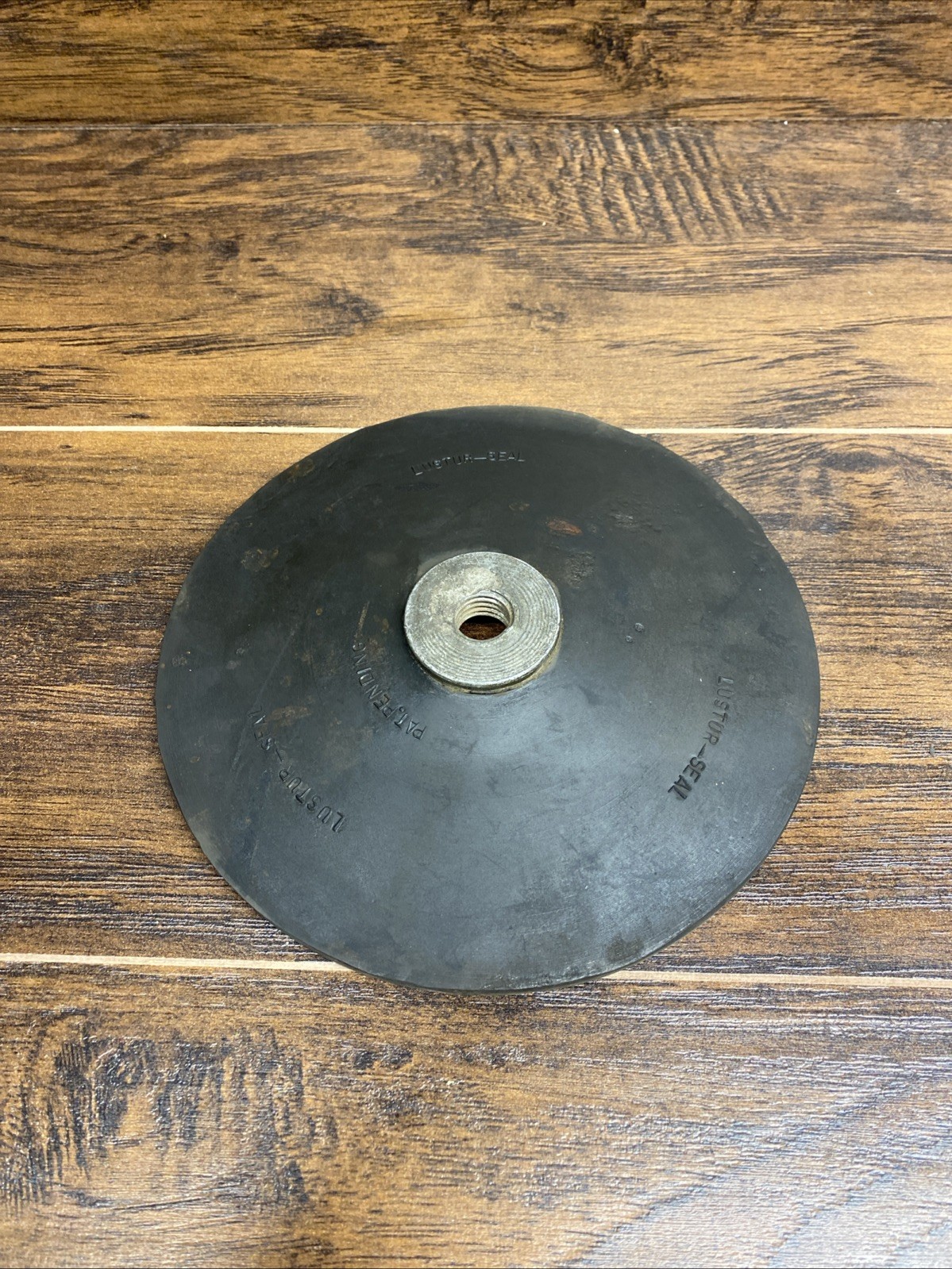 Lustur-Seal 6.5” Rubber Backing Pad 14mm Thread w/ Locknut