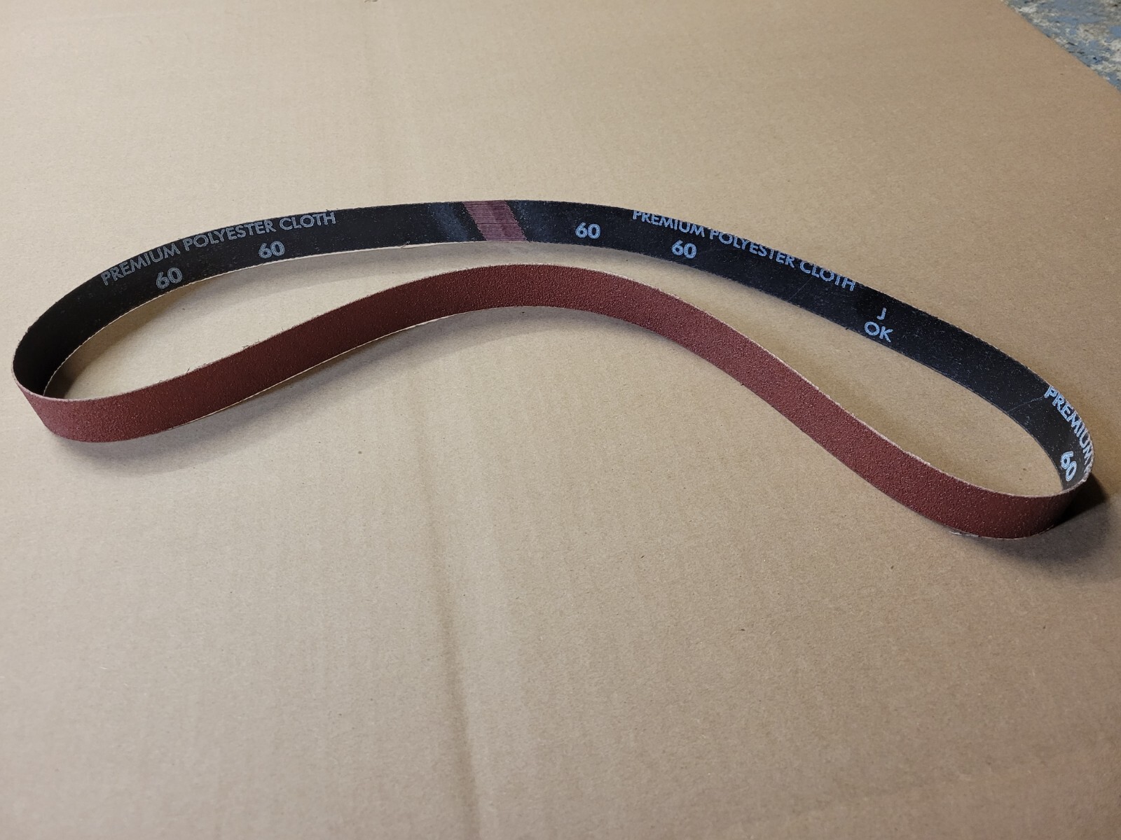 1 x 42 Aluminium Oxide Resin Cloth Sanding Belt 60 Grit MADE IN USA, Each