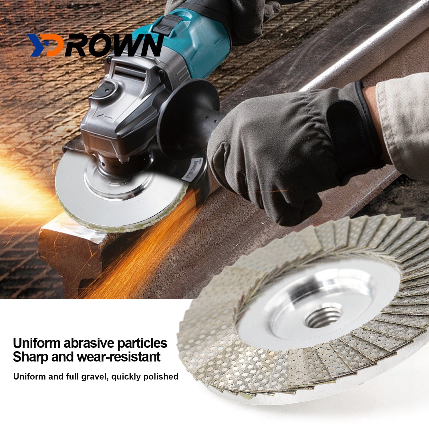 4″Diamond Flap Disc Cup Wheel Coarse with 5/8-11 or M14 Thread for Stone Sanding