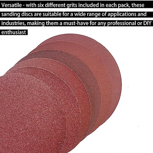 30 Pack 8″ PSA Sanding Discs Set – 5 Each of 80, 100, 120, 180,240, 400 Grit –