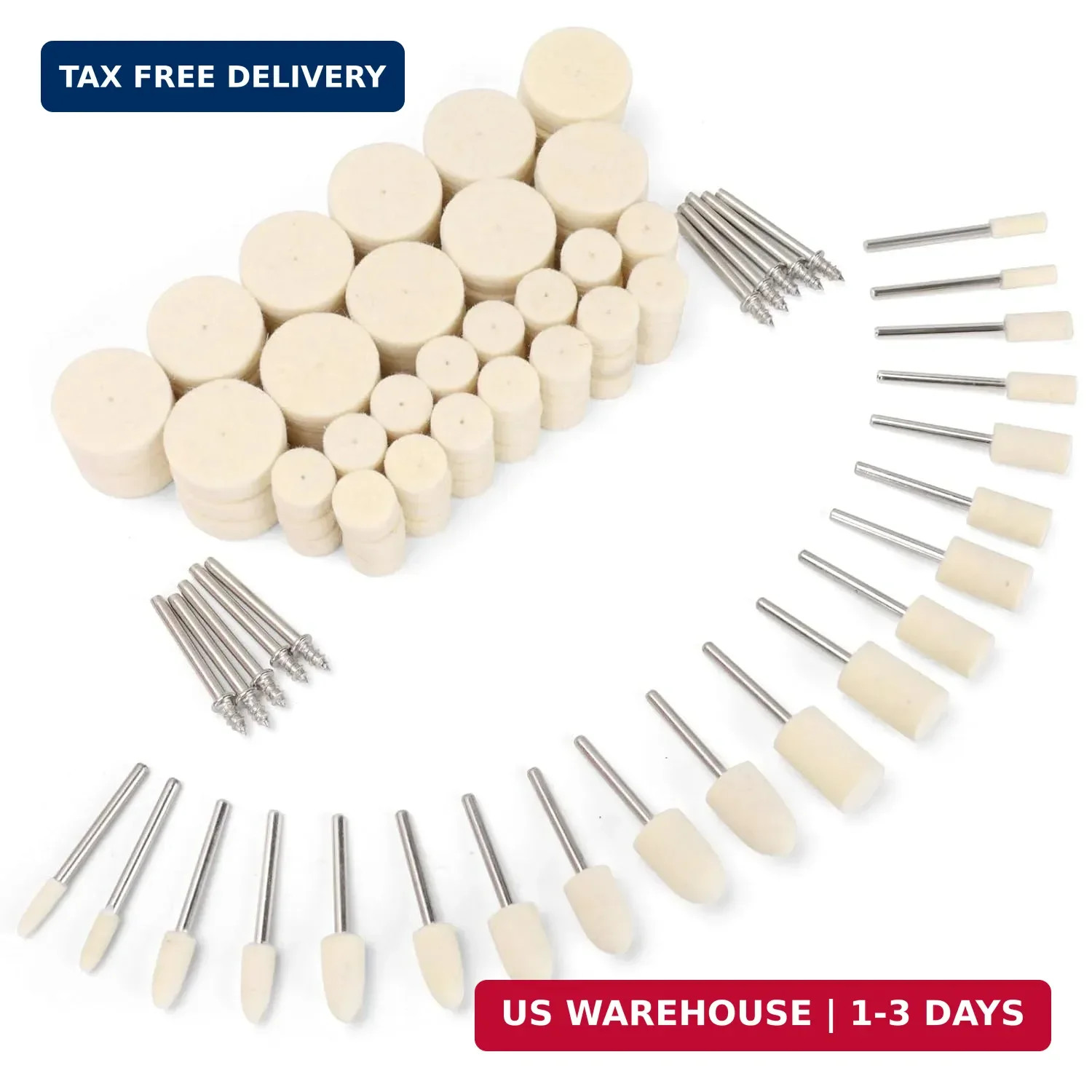 110pcs Buffing Wheel for Dremel Polishing Kit, Polishing Wheel for Dremel Tool A