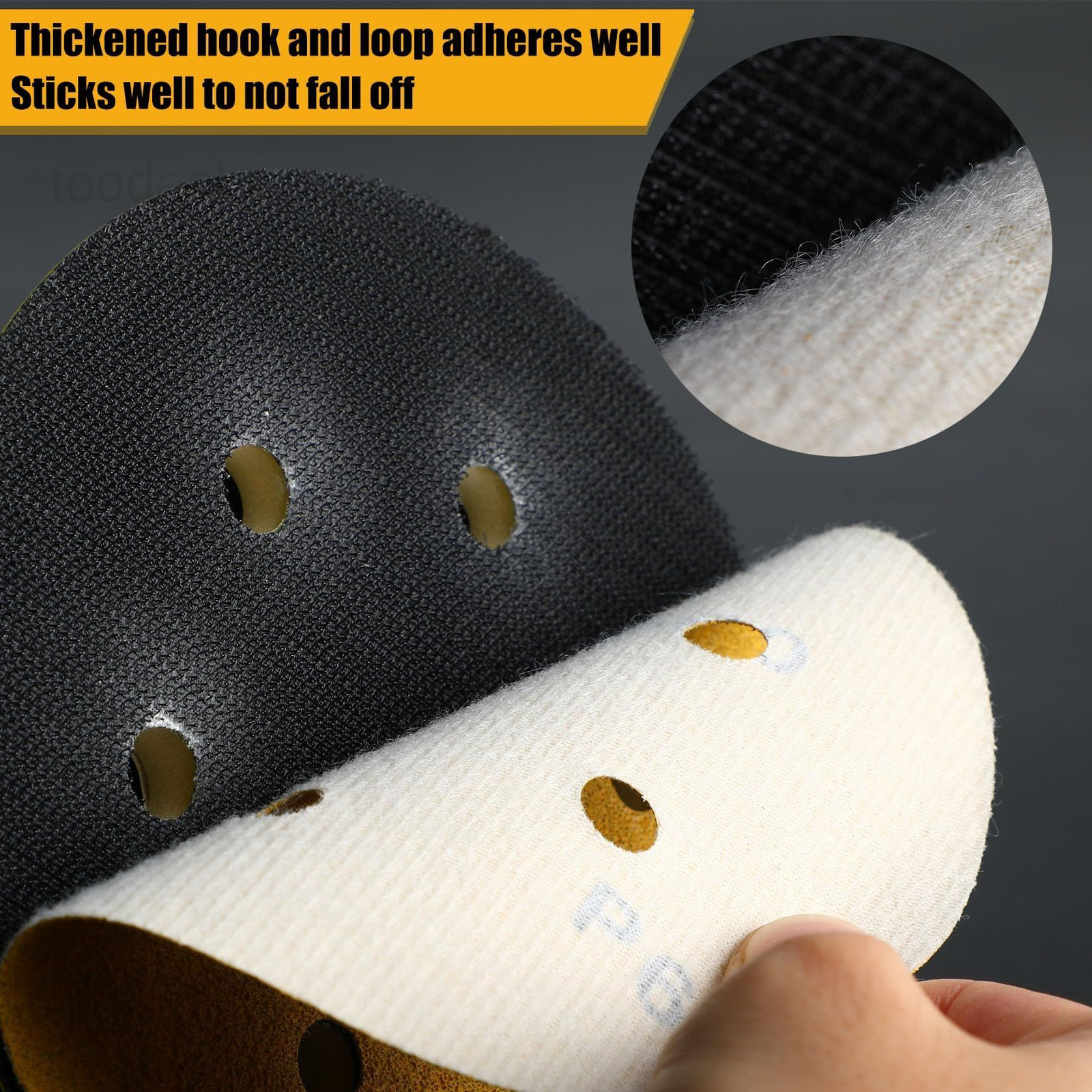 6 Inch Sanding Discs Hook and Loop, 80 120 220 320 400 Grit Gold