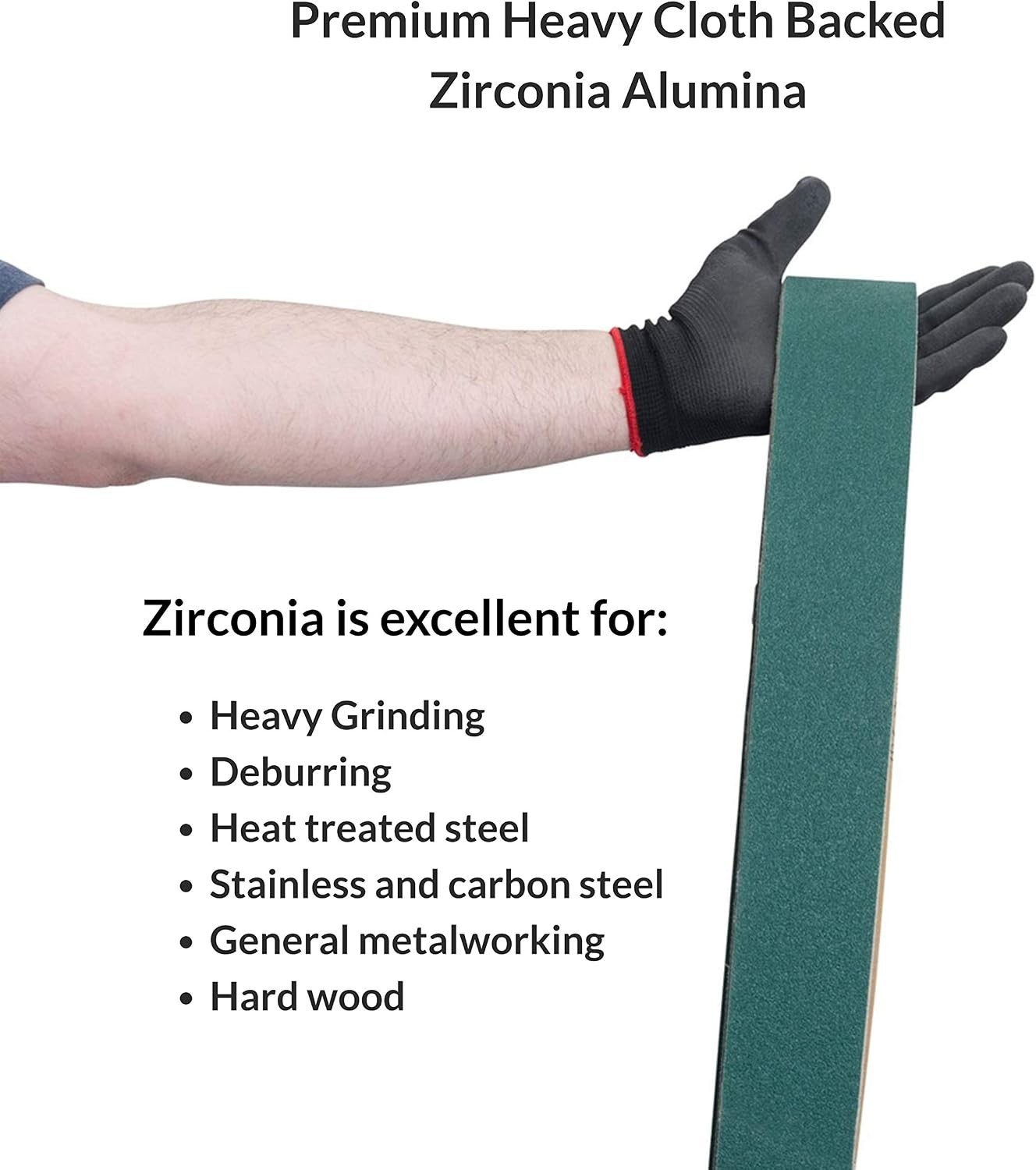 72 Inch 80 Grit Zirconia Sanding Belts – Factory Direct Metal Grinding, USA Made