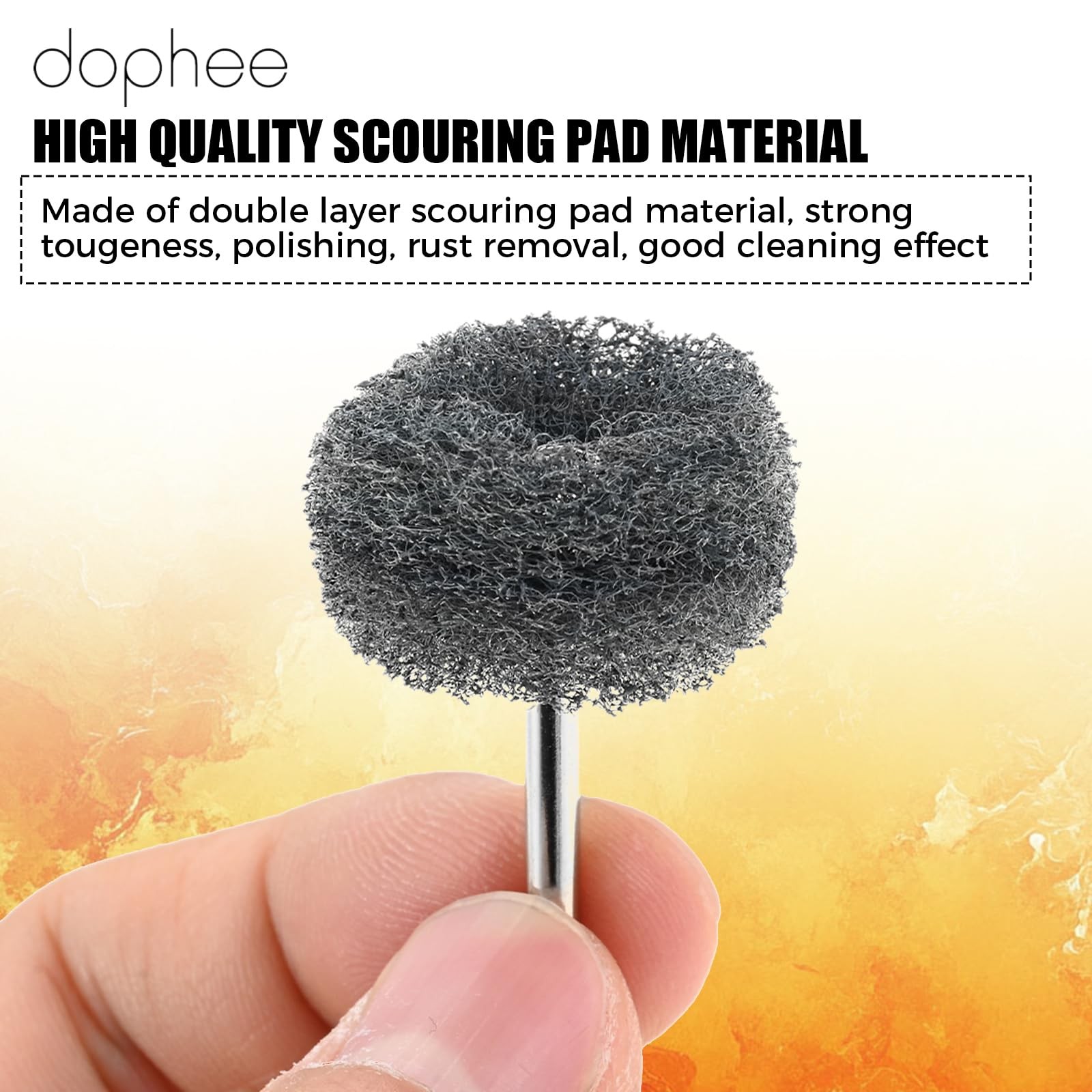 100Pcs Mini 25mm/1″ Scouring Pad Abrasive Buffing Wheels