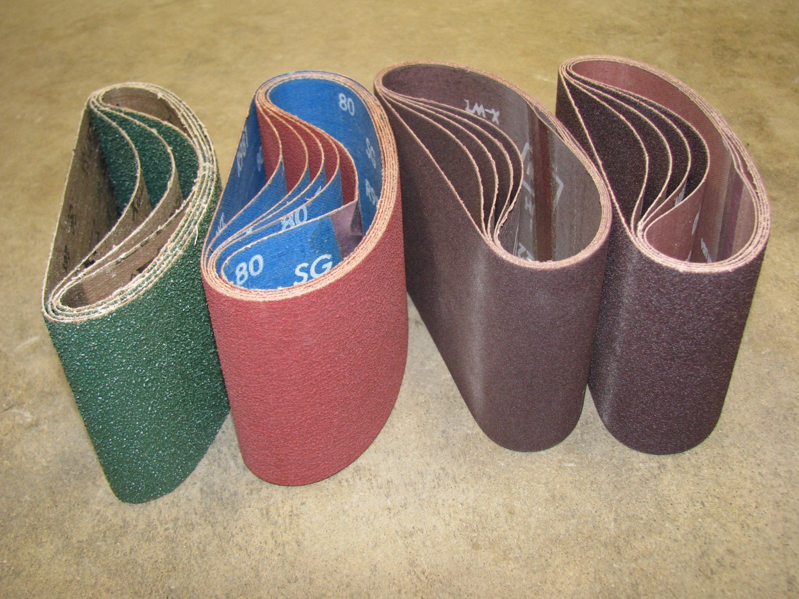 20 Pack 3-1/2 x 16 Inch Abrasive Sanding Belts Kit – 36 60 80 120 Grit