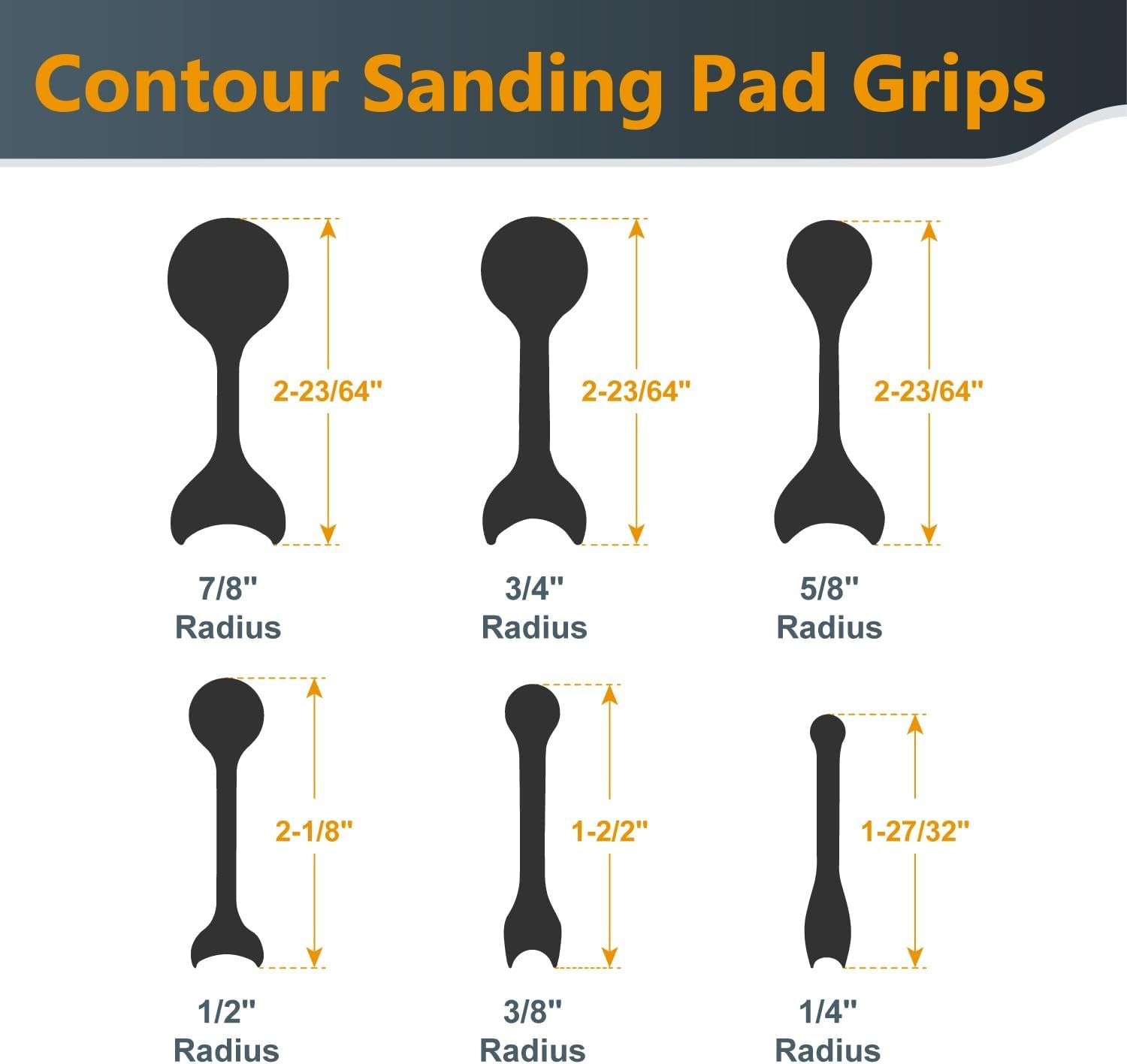 Flexible Contour Sanding Grip & Foam Pad Set for Curves, Wood, Metal, Plastic